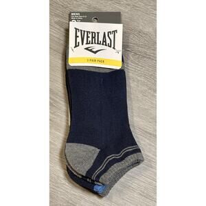 Everlast Men's No Show Socks Shoe Size 6-12 White 1/2 Cushion 3 Pairs NWT